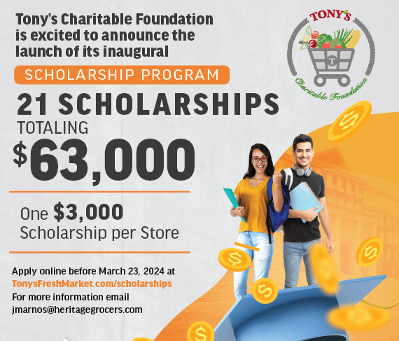 Tony's Charitable Foundation Scholarship Program for Students